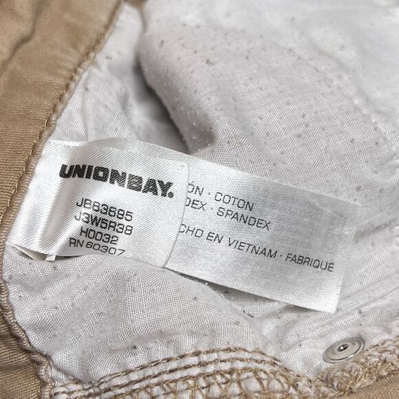 Vintage Y2K Unionbay True Boot Tan Low Rise Pants Embroidered Pockets Juniors 9 - Picture 6 of 11